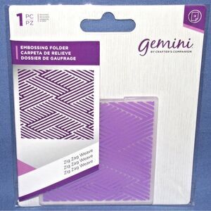 Gemini Embossing Folder  by Crafter's Companion / Gemini Zig Zag Weave